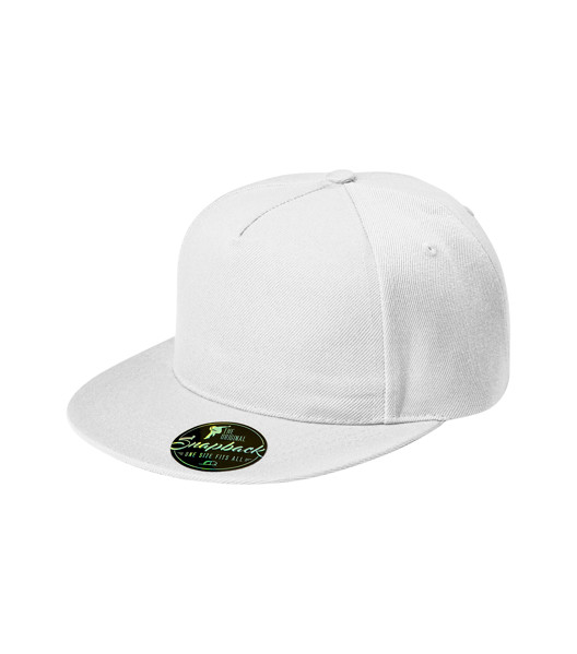 Čiapka Unisex Malfini® Rap 5P - Biela / nastaviteľná