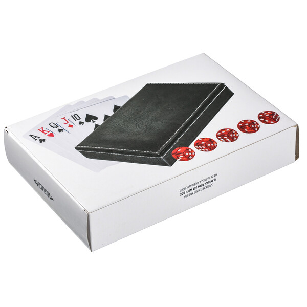 Kit de cartes à jouer avec boîte SALAMINA - noir