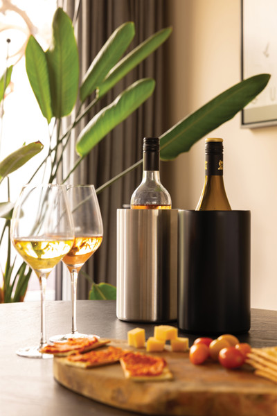 Kbelík na víno Vino z recyklované nerezové oceli - Černá