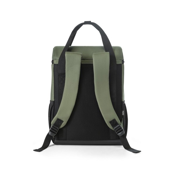 ROMA L. Thermal backpack padded in recycled polyester 600D ripstop 16 L - Dark Green