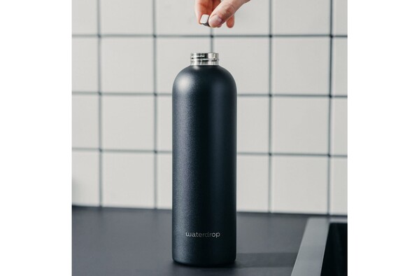 Waterdrop Stainless Steel Bottle with Steel Cap 600ml