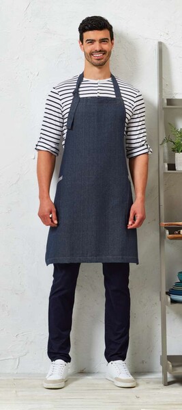 ‘Regenerate’ Sustainable Bib Apron - Grey Denim