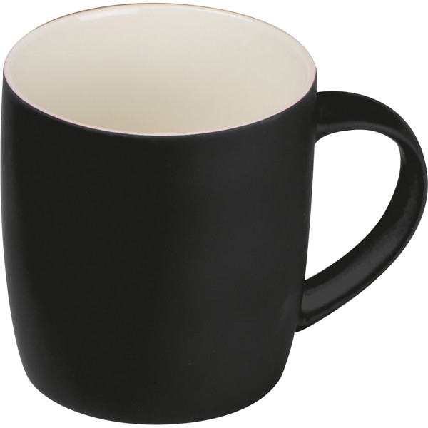 Rubberized ceramic mug ULF - Black