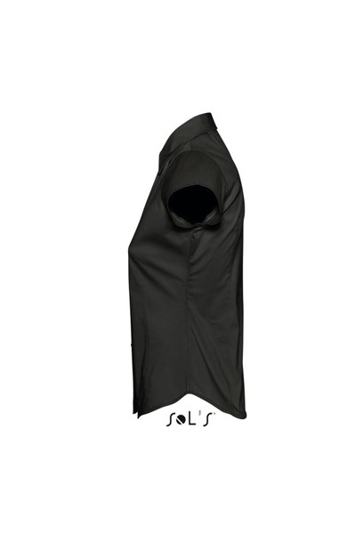 Sol's Excess - Γυναικείο πουκάμισο με κοντό μανίκι Stretch - Black / S