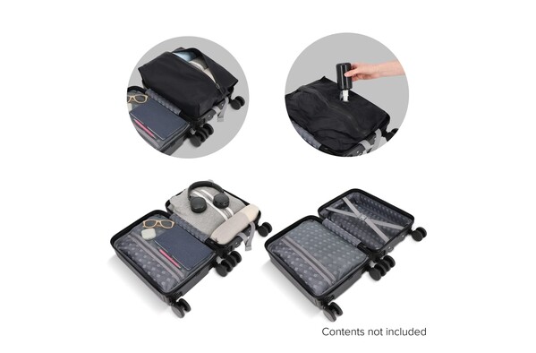 InSideOut underseat vacuum trolley with removable wheels - Dark Grey