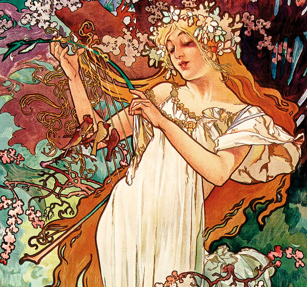 Plánovací nástěnný kalendář Alfons Mucha 2027