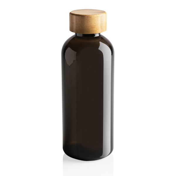 RCS RPET bottle with bamboo lid - Black