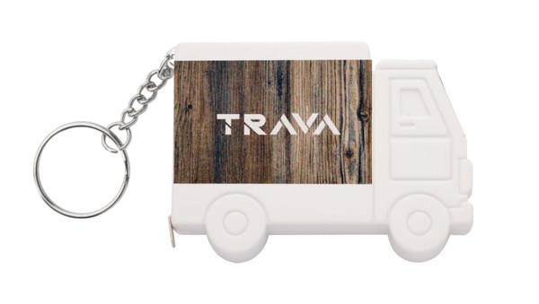 Truck Keyring With Tape Measure Symmons - White