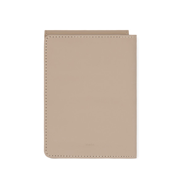Vinga Baltimore passport holder, RFID,RCS recycled - Greige
