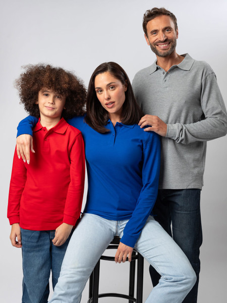 Evolution Polo Kids LS - White / 11/12