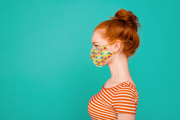 Masque facial personnalisé CreaMask Adjust - Jaune