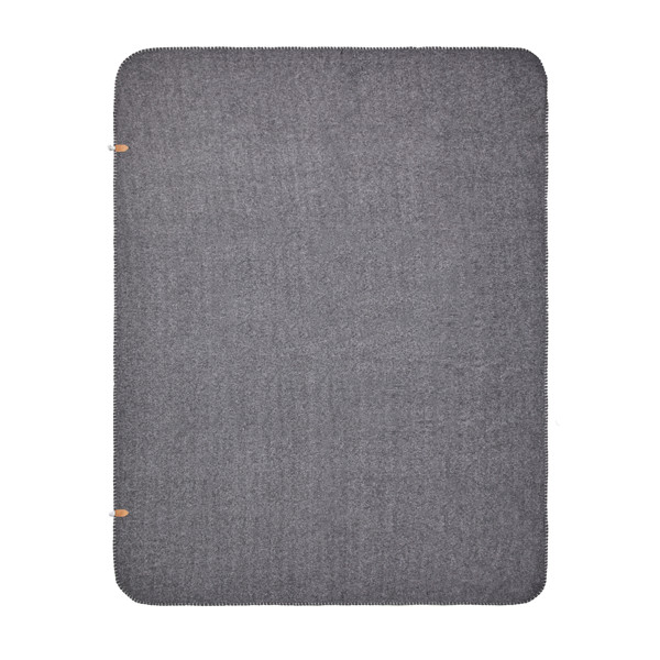 Vinga Bilton fleece plaid, 1700x1300 mm, rPET - Grey