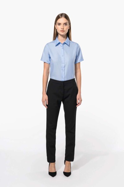 Ladies' Short-Sleeved Non-Iron Shirt - White / L