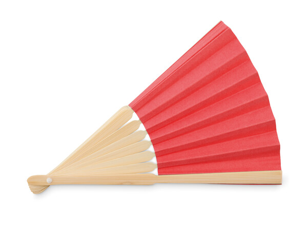 Manual hand fan Fanny Paper - Red