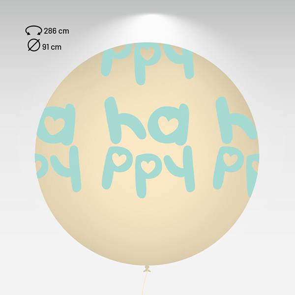 Balão Hg3fti Personalizado, 5 Faces 1 Cor - Branco