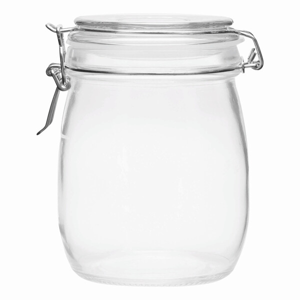 Sklenená nádoba na skladovanie Clicky, objem cca 750 ml