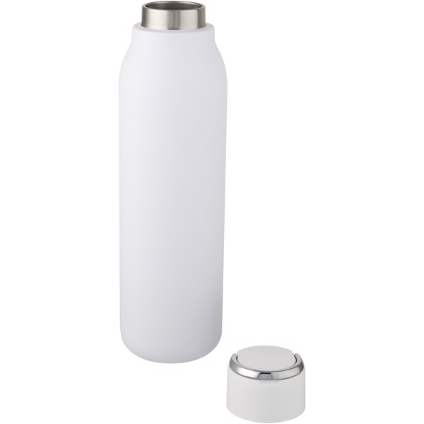Garrafa de cobre de 600ml isolada a vácuo com loop de metal "Marka" - Branco