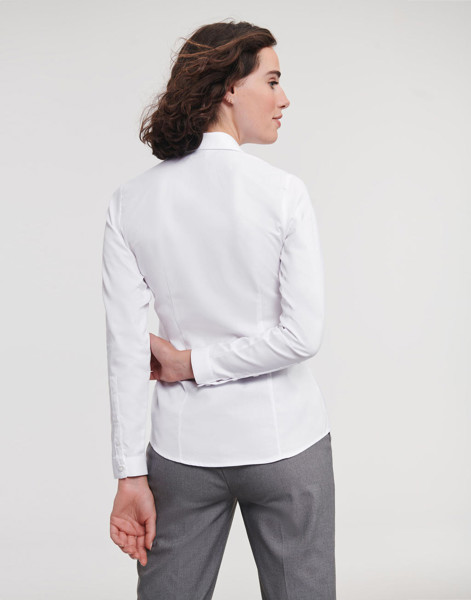 Ladies'LS Herringbone Shirt - White / 3XL (46)