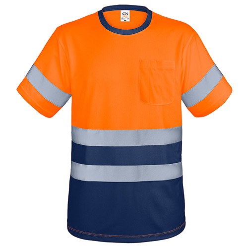 T-SHIRT WITH POCKET AND REFLECTIVE BANDS "KRZ"