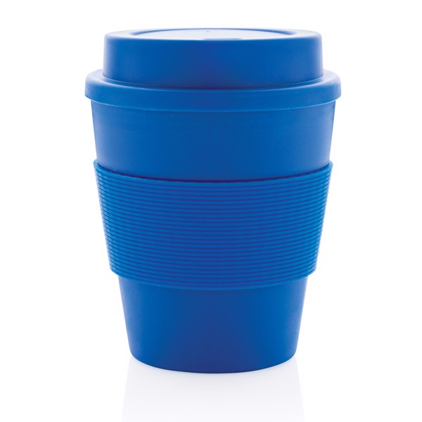 Mug en PP recyclable avec couvercle à vis 350ml - Bleu