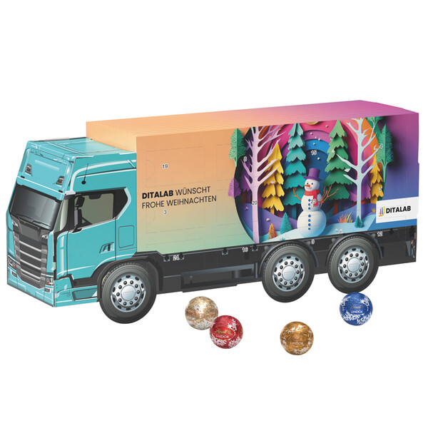 Advent calendar truck, Lindt LINDOR mini balls