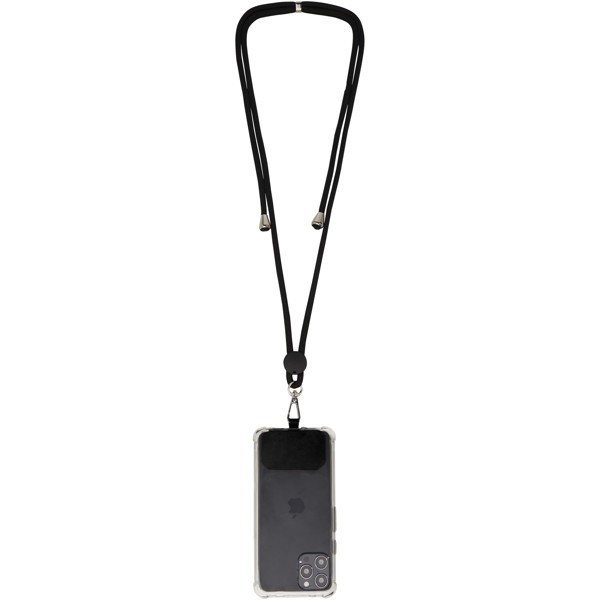 Kubi lanyard voor telefoon - Zwart