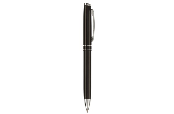 Pen set 2 stripes barrel metal - Black