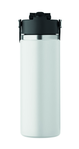 Double wall bottle 500 ml Suma Grip - White