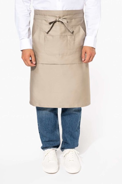 Polycotton Long Apron - White