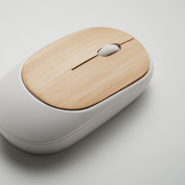 MB - Wireless mouse in bamboo Curvy Bam