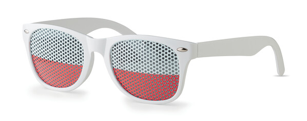 Ochelari de soare fotbal Flag Fun - Alb