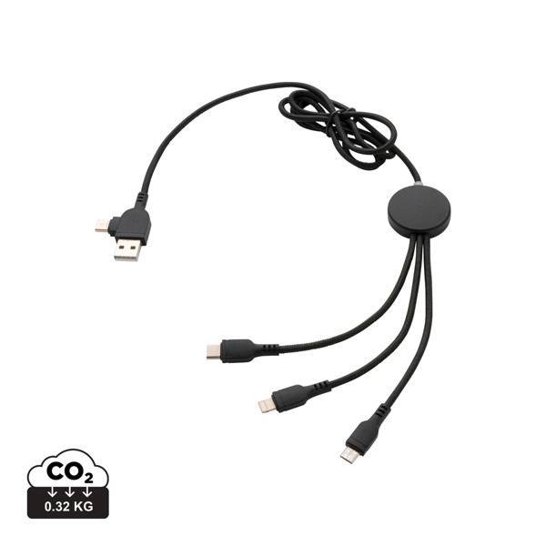 Kabel 6-u-1 sa svjetlećim logotipom