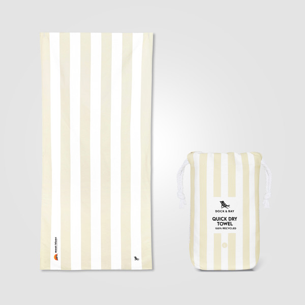 Dock & Bay© Quick Dry Towel - 160 x 90 cm - Beige / Heat transfer