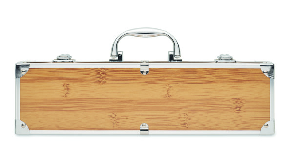 Tooldera BBQ Set Stainless Steel, Wooden Handles