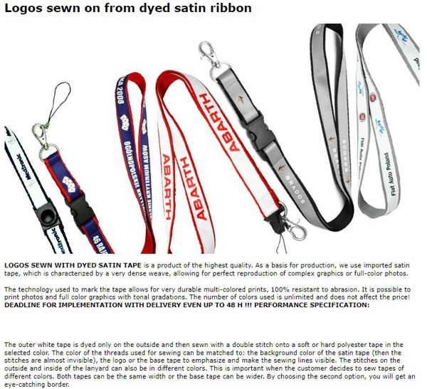 Lanyards - custom made