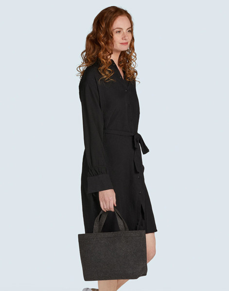Small Felt Shopper - Grey Melange / ONE SIZE