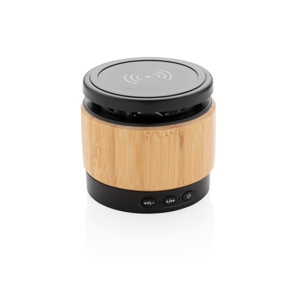 XD - Bamboo wireless charger speaker