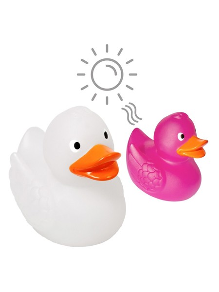 Squeaky duck, colour changing UV - White / Pink