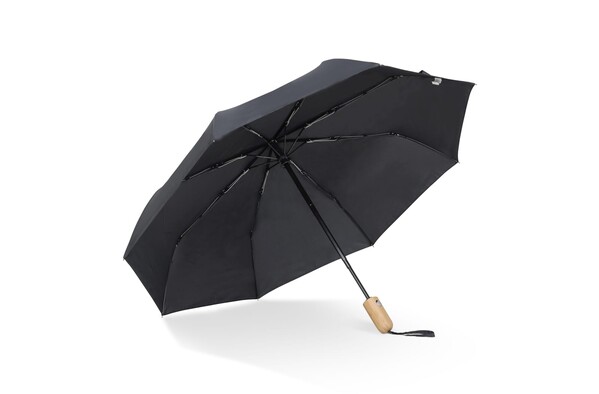 Toppoint dežnik R-PET auto open, premer 94 cm - Črna