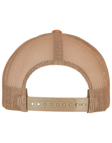 Suede Leather Trucker Cap - Khaki / ONE SIZE