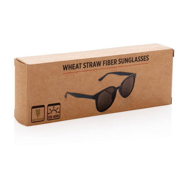 Lunettes de soleil en fibre de paille - Bleu