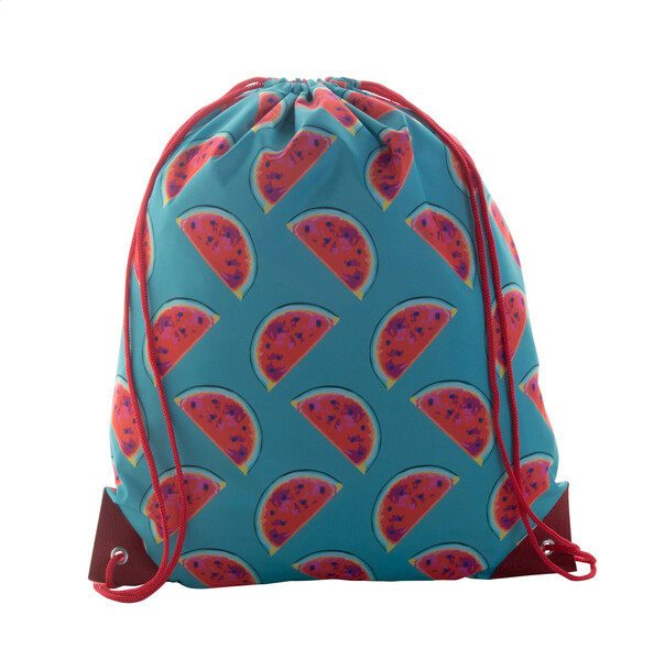 Sac à cordon personnalisé CreaDraw Plus - Rouge / Blanc
