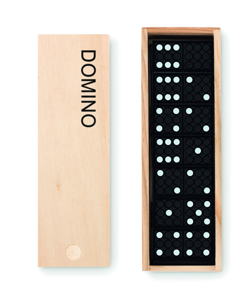Domino set 28 kosov, MDF lesena škatla