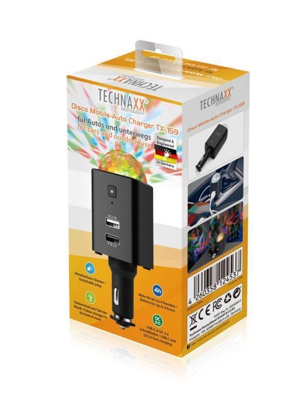Technaxx Disco mobile car charger, 800mAh (TX-159)