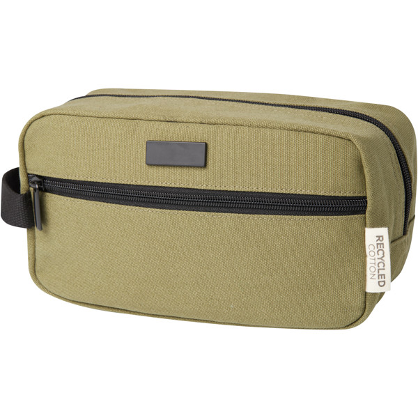 Pochette pour accessoires de voyage Joey de 3,5 L en toile recyclée certifiée GRS - Olive