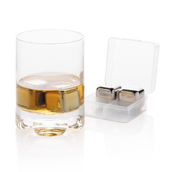 XD - Re-usable stainless steel ice cubes 4pc