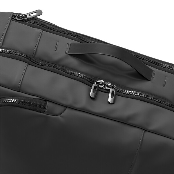 Backpack / Travel Suitcase With Laptop Holder (15) In Soft, Water-Resistant Pu - Black