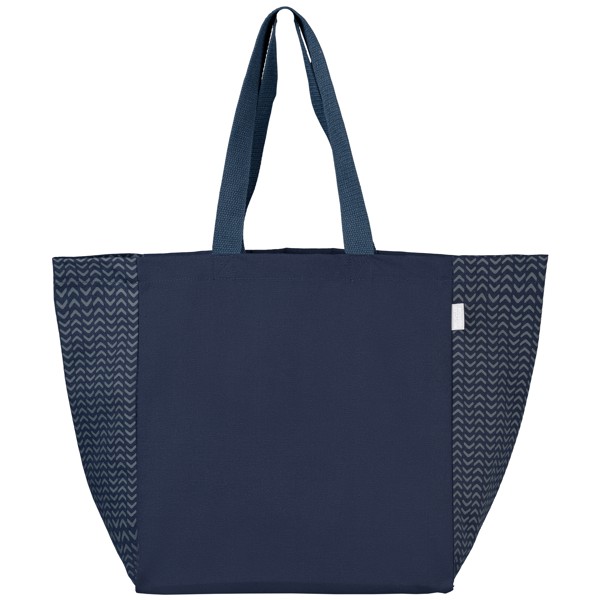 Sac Toronto fourre-tout en coton recyclé à motif chevron - 225 gsm