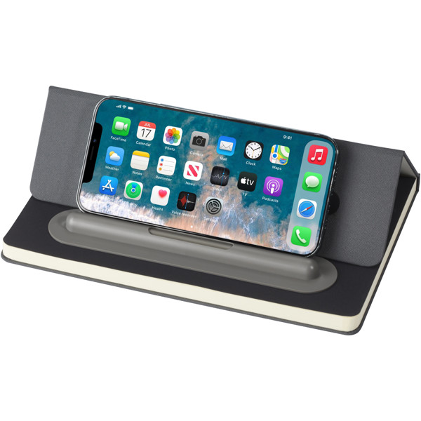 Skribo Kugelschreiber und Notizbuch im Set - grau