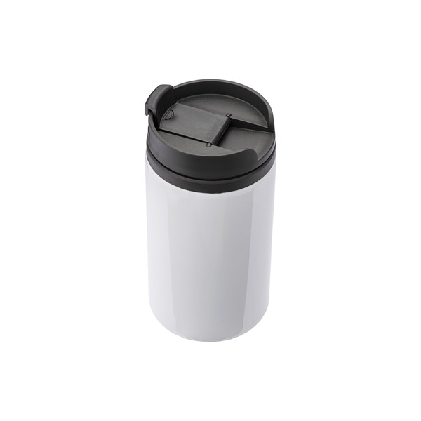 Sublimating Metal Mug With Plastic Inner Wall, Lid And Handle